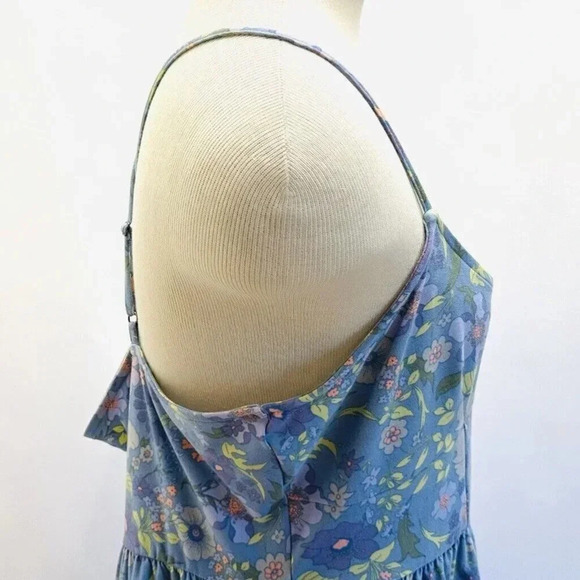 NWT SO GOODS FOR LIFE Juniors Sleeveless Neck Floral Blue Romper Dress Size XL - Picture 6 of 10